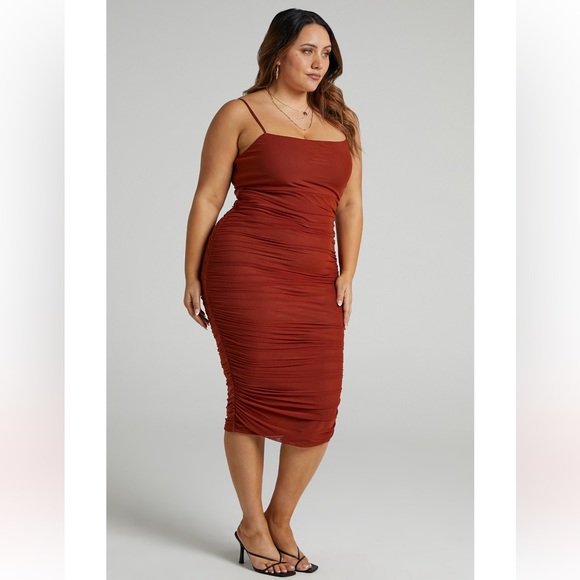 Showpo Bodycon Mesh Midi Dress - Picture 2 of 5